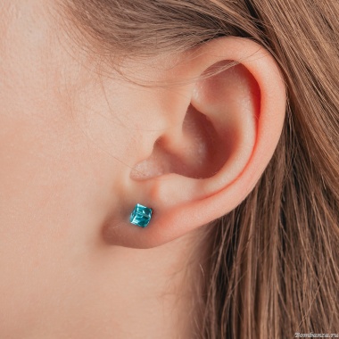 Пусеты Fiore Luna,  Aquamarine, SWE2127/1 A G Пусеты Fiore Luna,  Aquamarine, SWE2127/1 A G